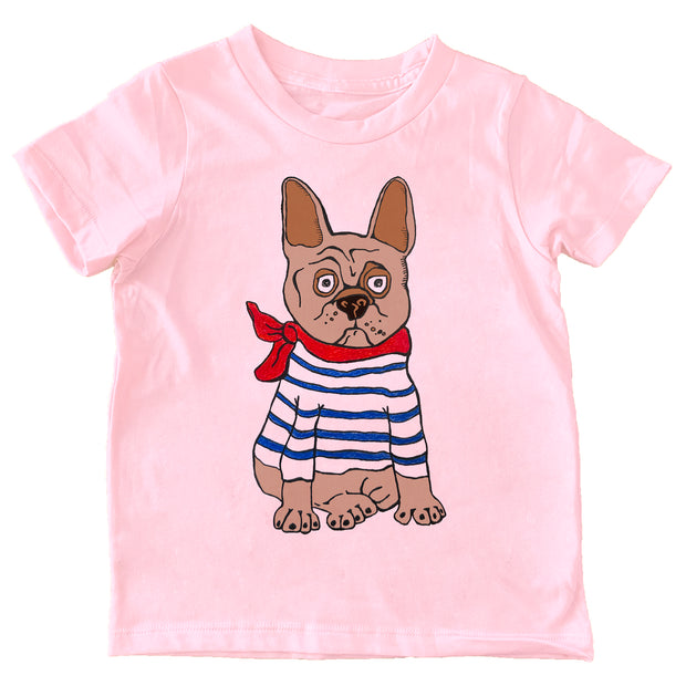 Frenchie - pink tee