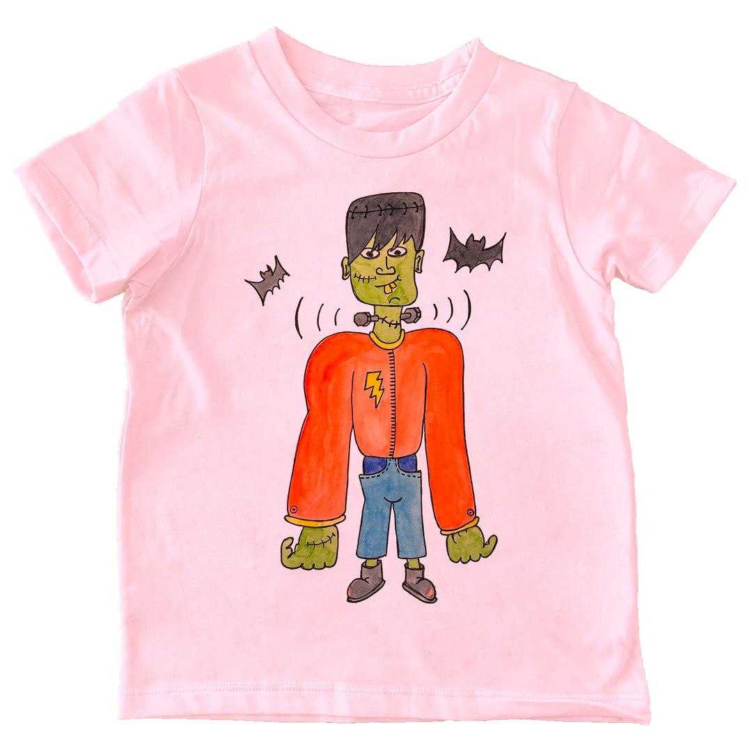 Frankenstein - pink tee