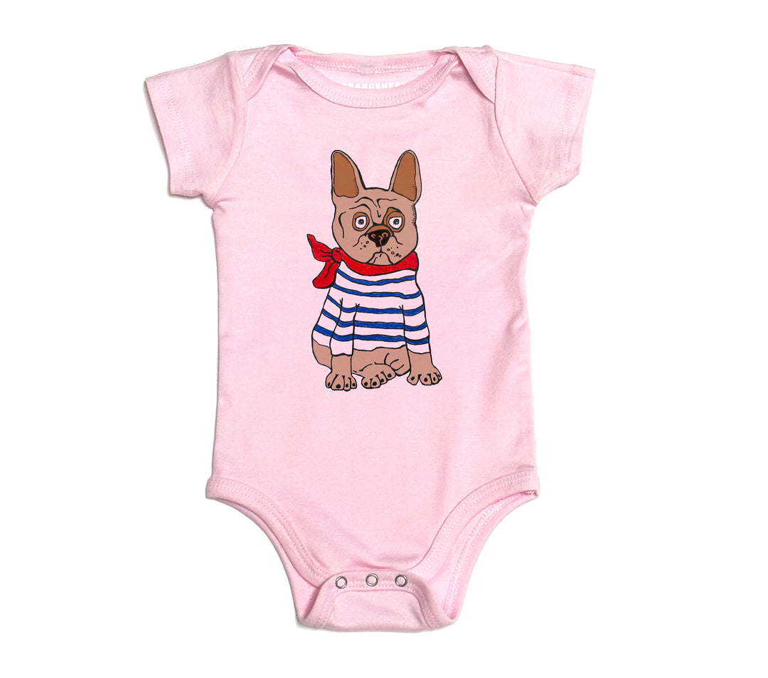Frenchie - pink tee