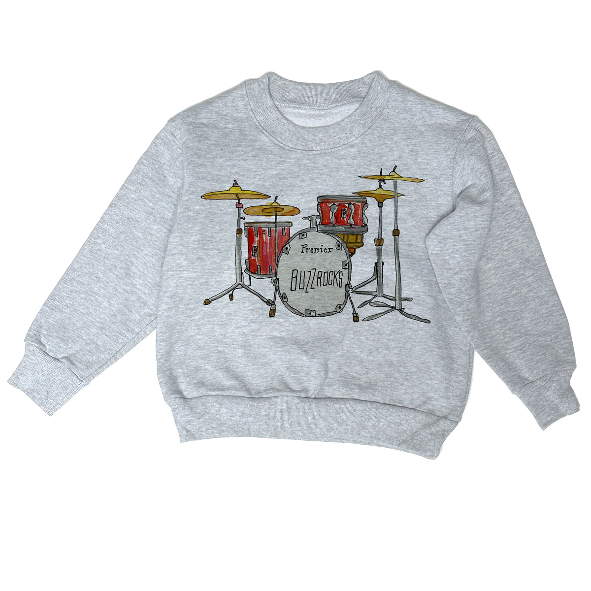 Buzzrocks Buzzrocks Drums - Heavy Fleece sweatshirt grey – orangeheat
