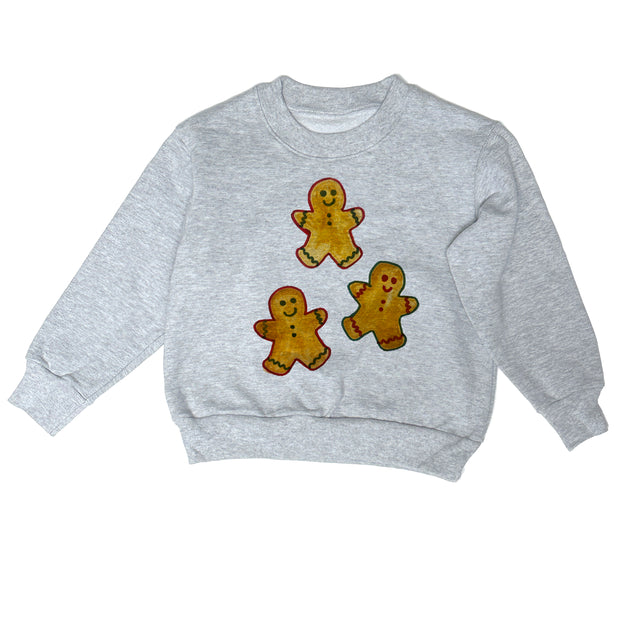 3 Gingerbread Cookies - Heavy Fleece sweatshirt grey