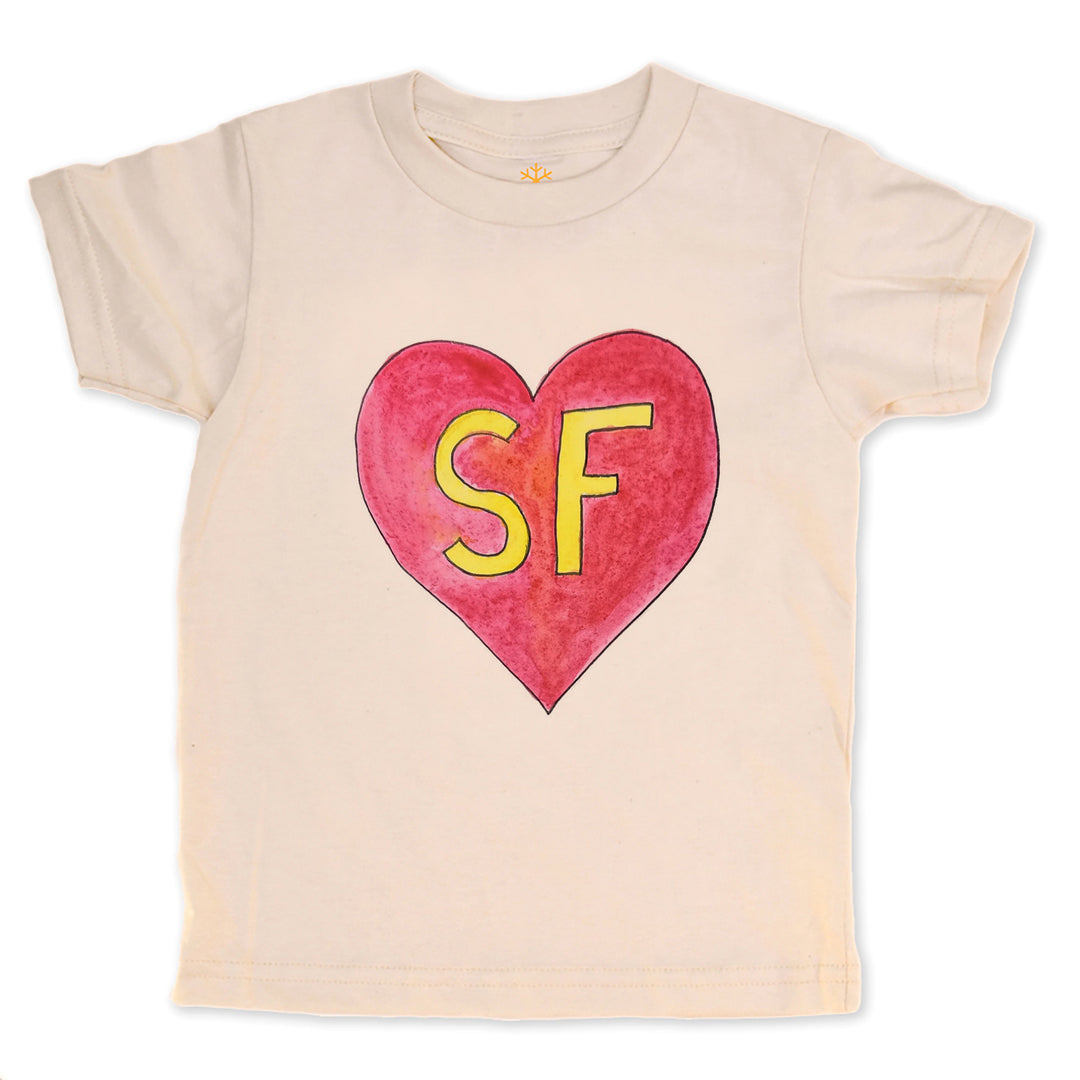 SF Heart - Natural organic - Size 2T