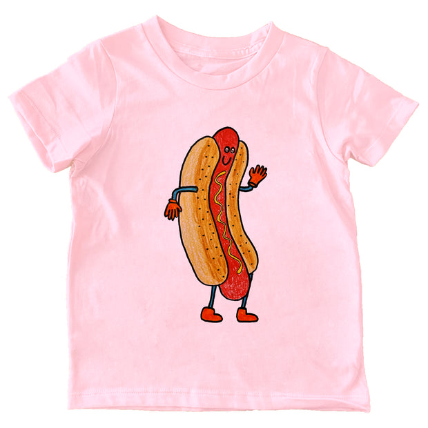 Hot dog - pink tee