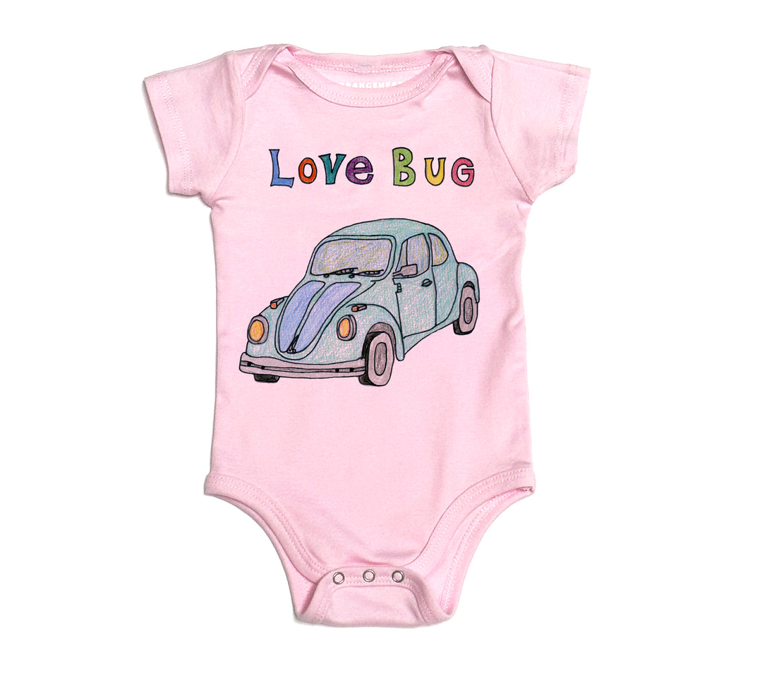Love Bug - pink tee