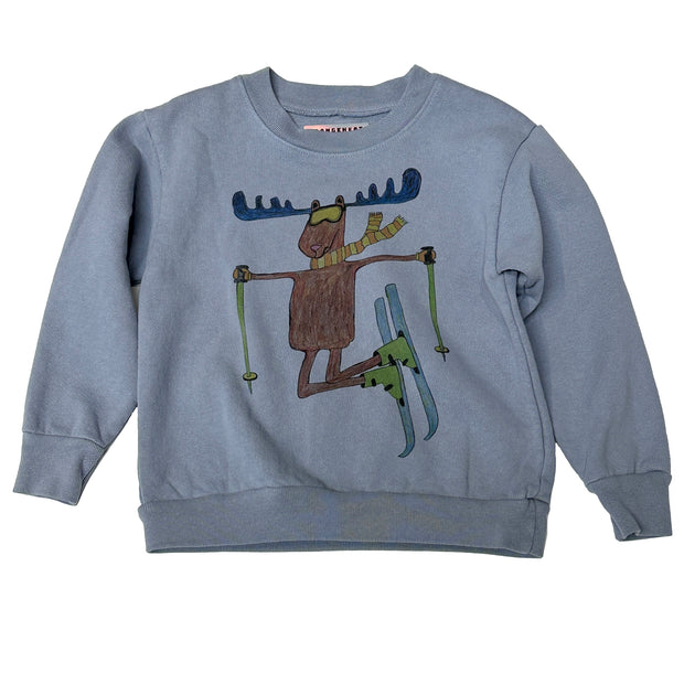 Moose on Skiis - Heavy Fleece sweatshirt