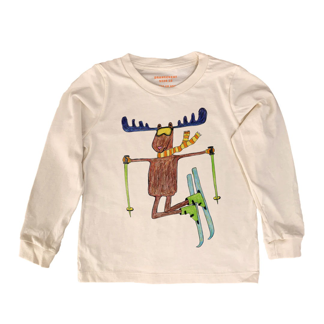 Moose on Skis - Long Sleeve - Size 10