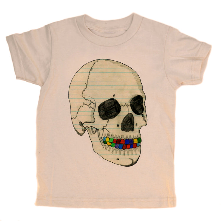 Skull - Natural organic - Size 2T