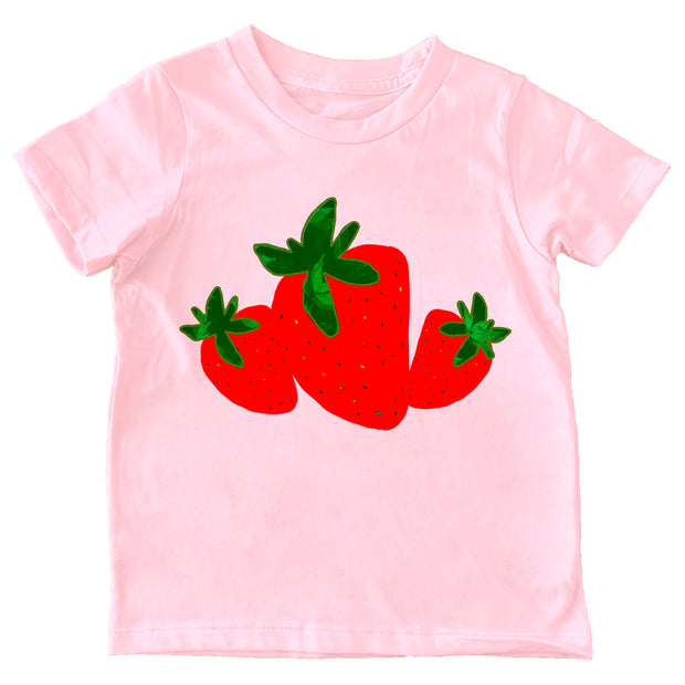 Strawberries - pink tee